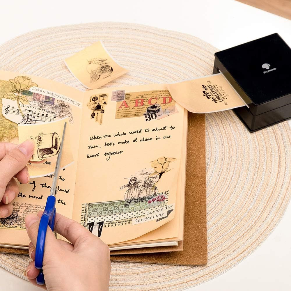 Adhesive Transparent Gold Thermal Paper for  M02/M02 Pro/M02S/M03 Mini Pocket Printer 50Mm X 3.5M, Diameter 30Mm, 3 Rolls